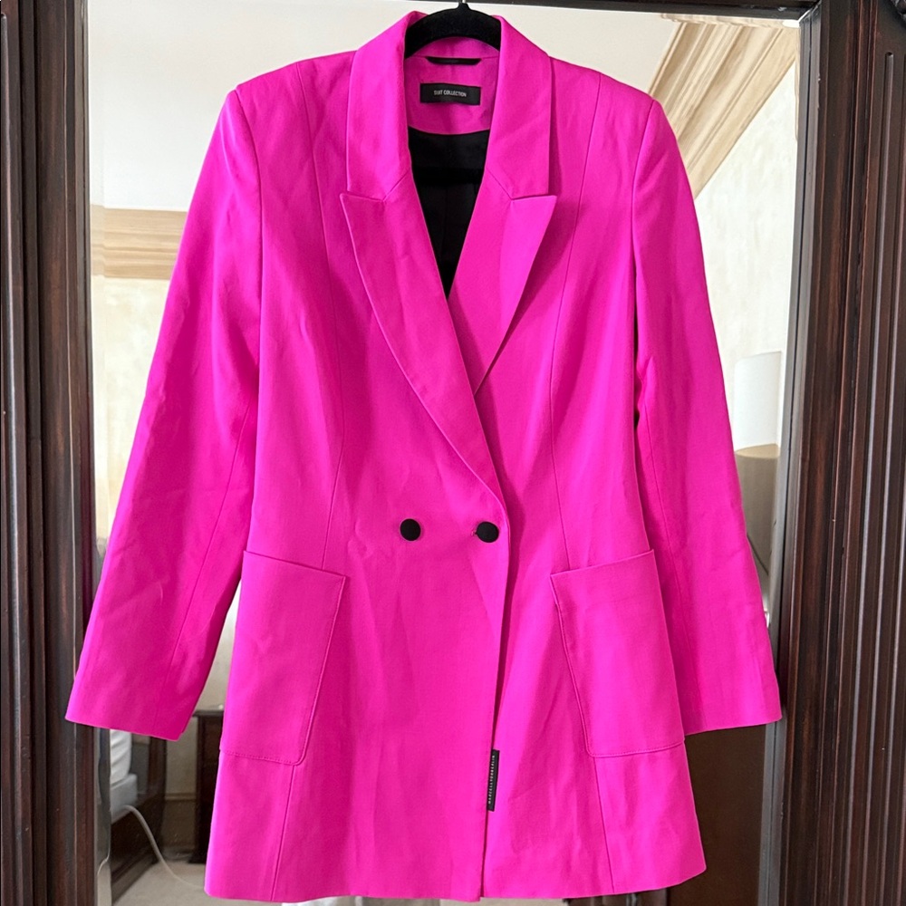 Marcell Von Berlin Vibrant Pink Double-Breasted Women's Blazer